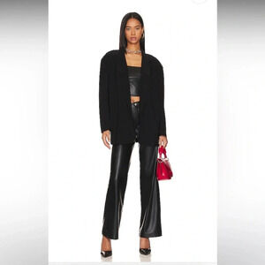 NWT Revolve Blank NYC Black Faux Leather Wide Leg High Rise Pants Size 29